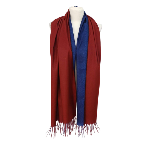 Szal wełniany z runa Kozy Changthangi