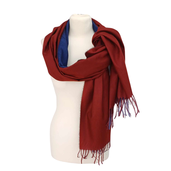 Szal wełniany z runa Kozy Changthangi