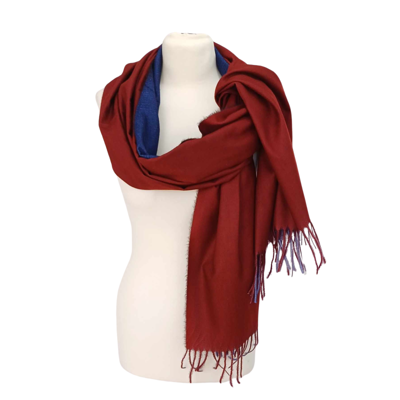 Szal wełniany z runa Kozy Changthangi