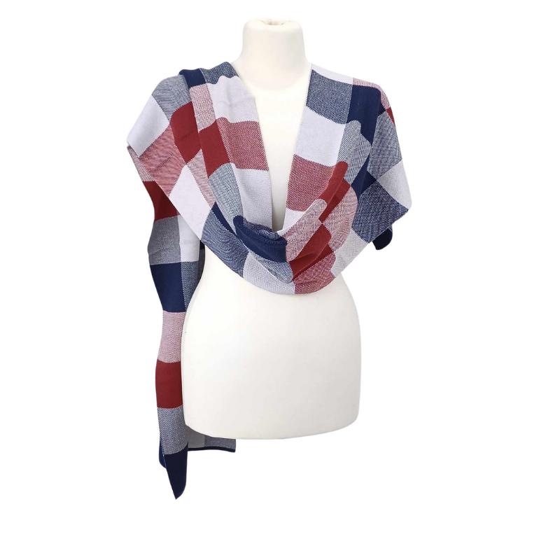 Szal z wełny jagnięcej  z dodatkiem lycry