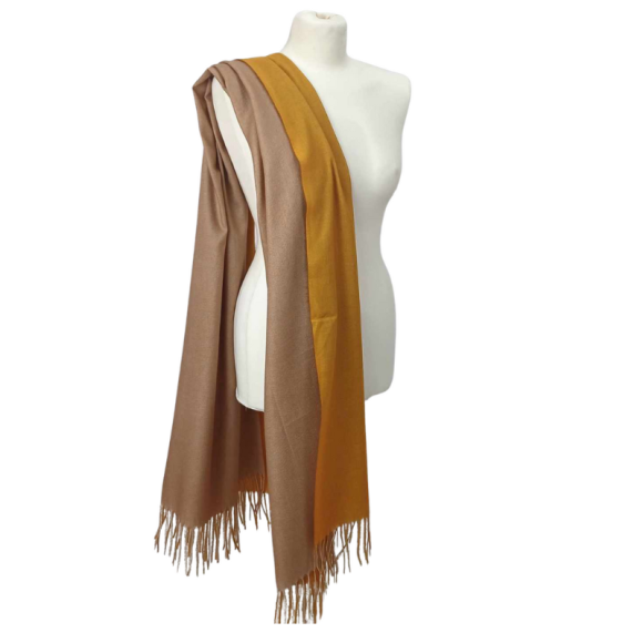 Szal wełniany z runa Kozy Changthangi