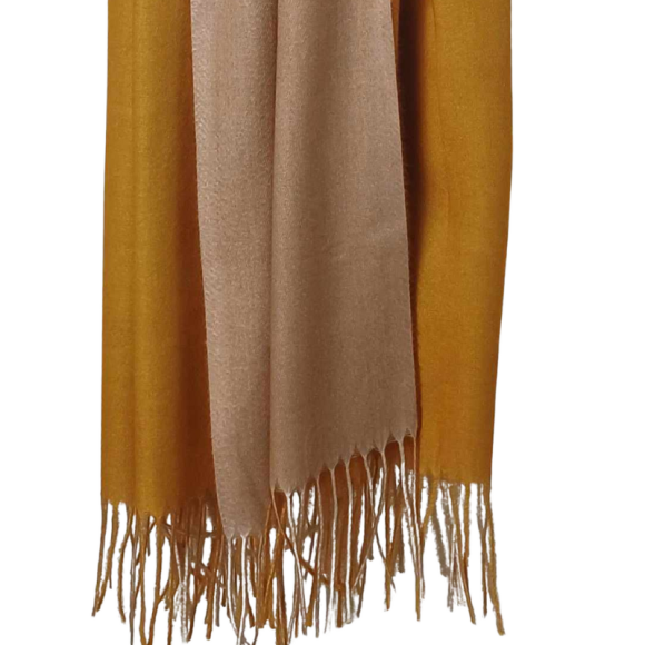 Szal wełniany z runa Kozy Changthangi