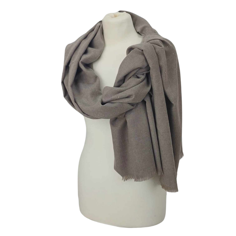 Szal wełniany z runa Kozy Changthangi