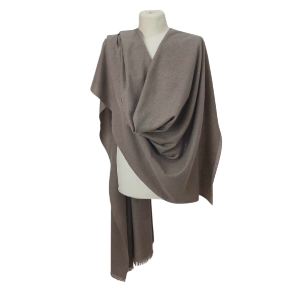 Szal wełniany z runa Kozy Changthangi