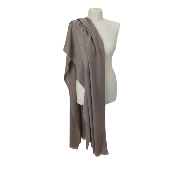 Szal wełniany z runa Kozy Changthangi