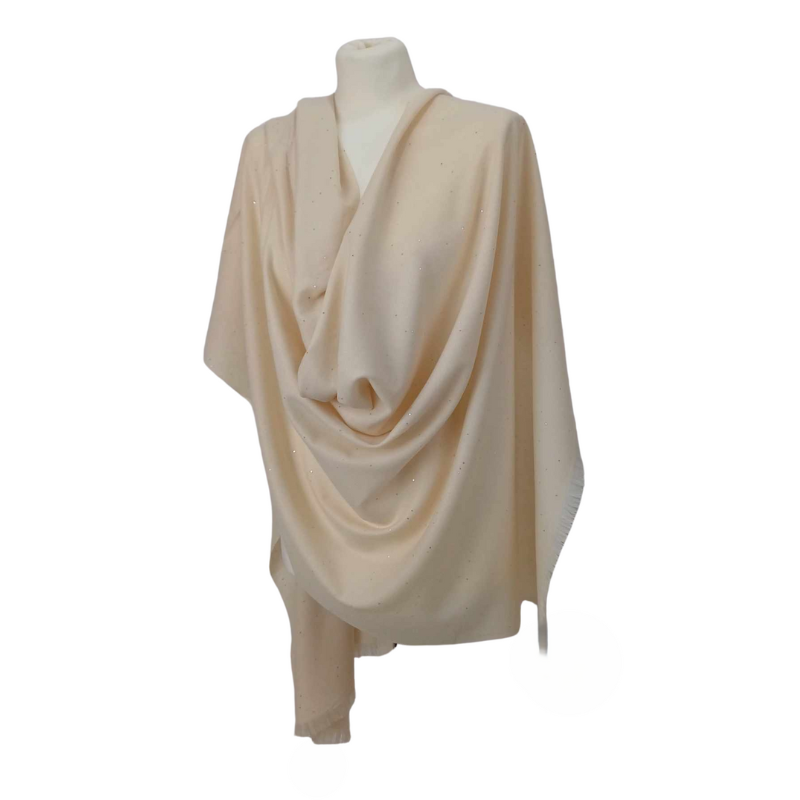 Szal wełniany z runa Kozy Changthangi