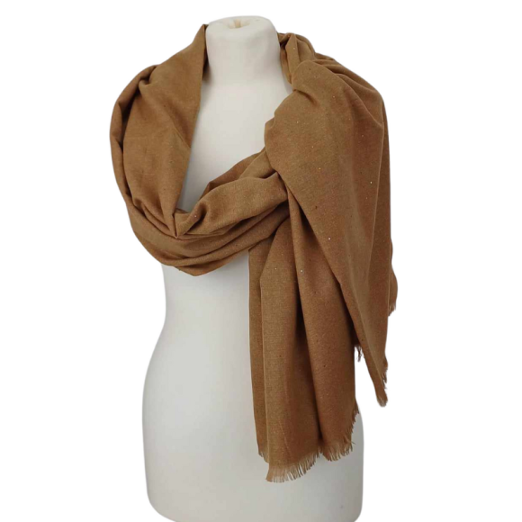 Szal wełniany z runa Kozy Changthangi