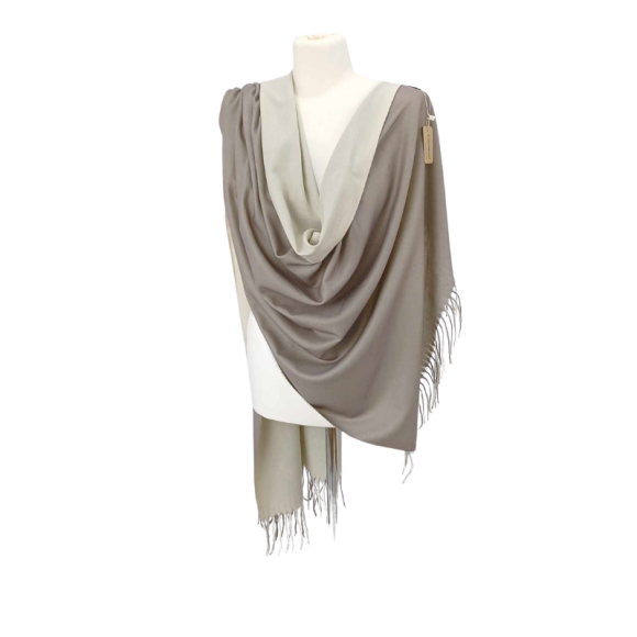 Szal wełniany z runa Kozy Changthangi