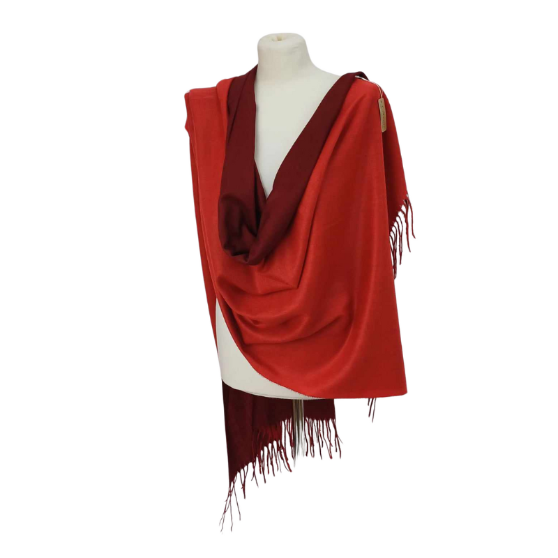 Szal wełniany z runa Kozy Changthangi