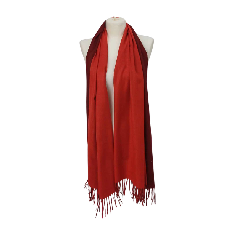 Szal wełniany z runa Kozy Changthangi