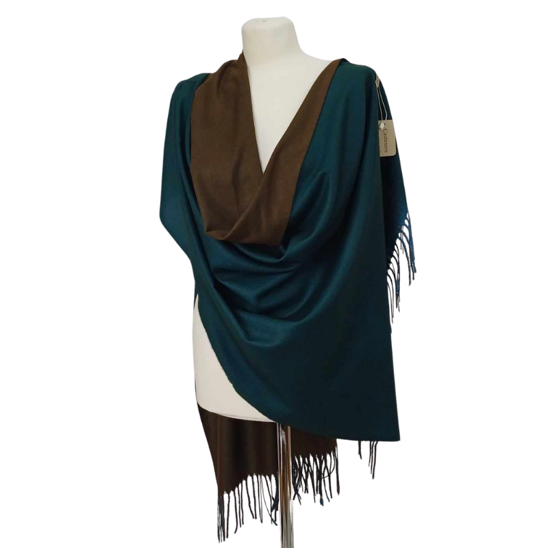 Szal wełniany z runa Kozy Changthangi