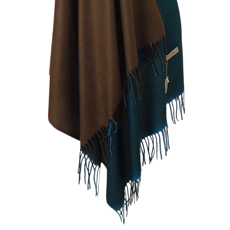 Szal wełniany z runa Kozy Changthangi