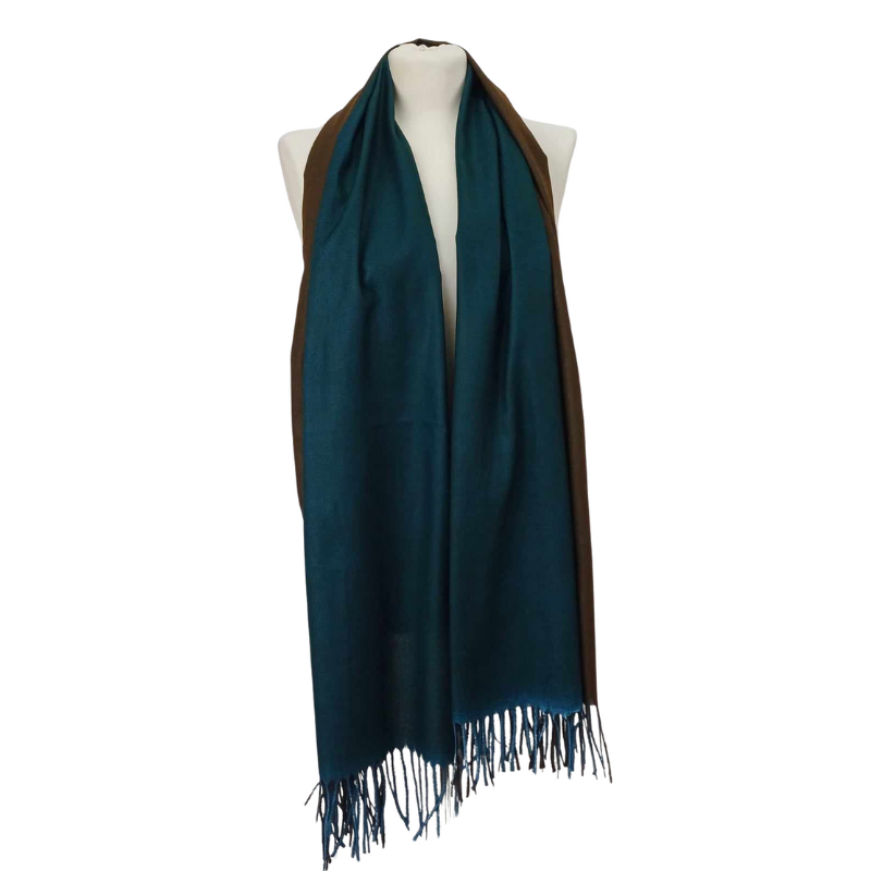 Szal wełniany z runa Kozy Changthangi