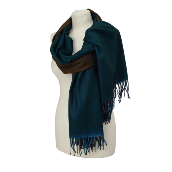 Szal wełniany z runa Kozy Changthangi