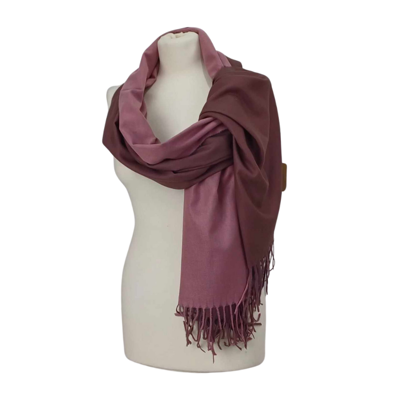 Szal wełniany z runa Kozy Changthangi