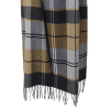Szal z wełny jagnięcej- wzór kraty