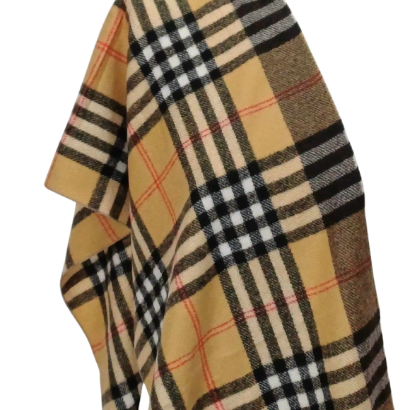 Szal z wełny jagnięcej- wzór kraty