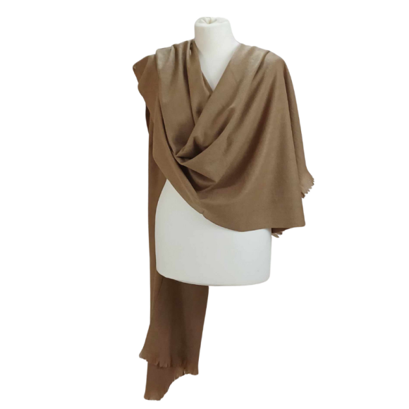 Szal wełniany z runa Kozy Changthangi