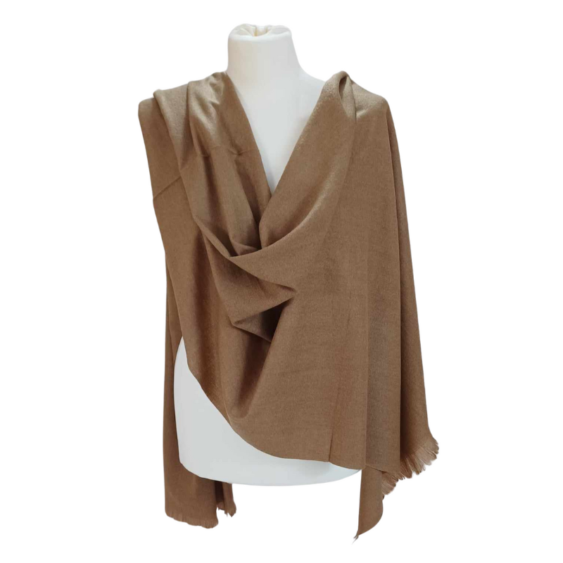 Szal wełniany z runa Kozy Changthangi