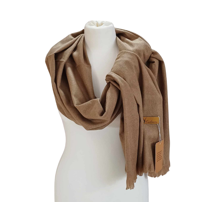 Szal wełniany z runa Kozy Changthangi