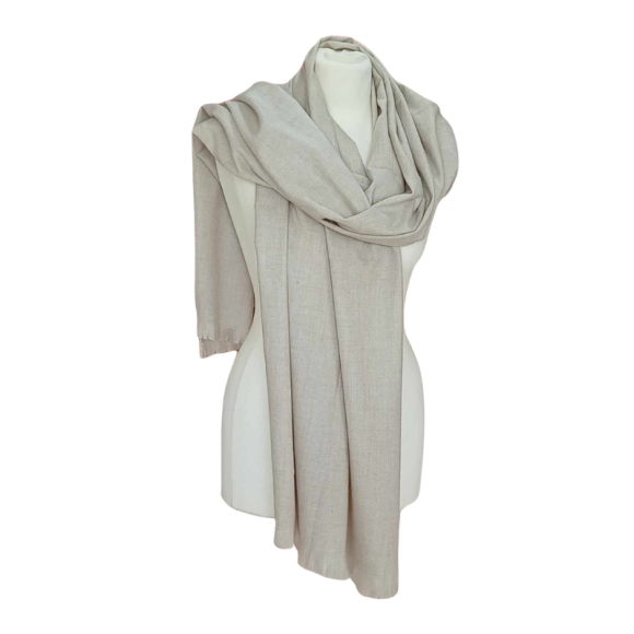 Szal wełniany z runa Kozy Changthangi